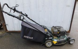 A Hayter R53S petrol lawnmower.