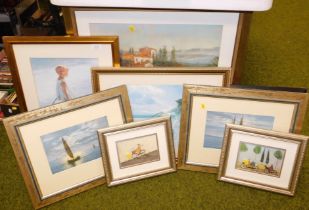 A quantity of pictures and prints, chiefly nautical subjects. (1 box)