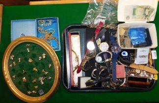 Costume jewellery, to include watches, necklaces, bangles, bracelets, etc. (1 tray and loose)