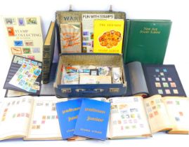 Philately. Various GB and world stamp albums, for Canada, Falkland Islands, Cook Islands, France, Be