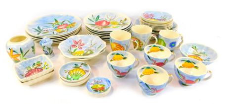 A group of Masons ironstone South Seas Series tea and dinner wares, to include cups, saucers, dinner