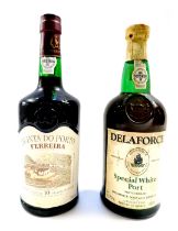 Two bottles of Port, comprising a Quinta Do Porto Ferreira Aged Ten Years, and a bottle of Delaforce