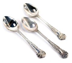 Three Elizabeth II silver commemorative teaspoons, for the marriage of Prince Charles to Lady Diana