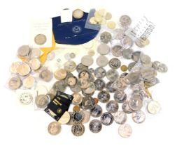 Commemorative crowns and £5 coins, including The Golden Jubilee of The Coronation 2003, Golden Weddi