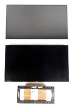 Two Phillips P-Line 42" flat screen display screens, with wall mounted stands.