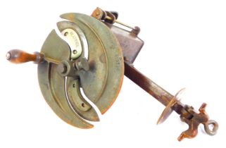 A Beatrice number 2675 cast metal meat slicer.