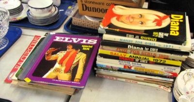 Various children's annuals, to include Blue Peter, Sally annual 1972, Diana for Girls 1971, Elvis Sp