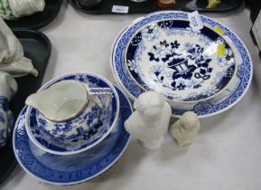 A group of blue and white pottery, to include a Spode commemorative William Shakespeare collectors p