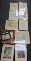 Pictures and prints, etc, depicting birds, After Gainsborough. The Blue Boy, etc. (a quantity)