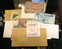 Banknotes, for Bermuda, Kenya, petrol ration books from 1950s, etc.