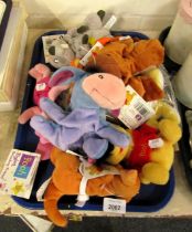 A group of Mattel Winnie the Pooh soft toys, to include Eeyore, Piglet, Winnie the Pooh, etc. (1 tra