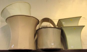 A quantity of lamp shades.