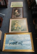 Various pictures, prints, etc., to include after John Everett Millais, Bubbles, 74cm x 46cm, after A