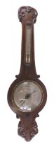 A Victorian rosewood cased barometer, the dial signed PA Kelly of Louth, 94cm high.