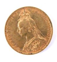 A Queen Victoria Jubilee head full gold sovereign, dated 1891, in Westminster box with certificate o