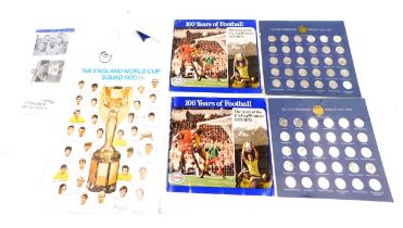 Two commemorative Esso coin part sets, together with Concorde memorabilia, The Spinners signed