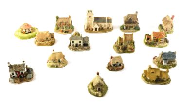 A collection of Lilliput Lane and other ceramic cottages, to include Mrs Pinkerton's Post Office, St
