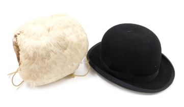 A Lock & Co Hatters St James's London bowler hat, with later ventilation holes, boxed, and an oyster