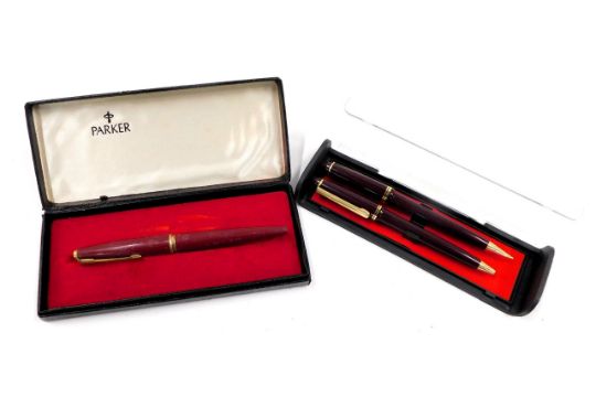 Coffret Stylo Plume Ancien Parker 45 Special - Stylo Plume + Bille - UK - Occasion Bel État