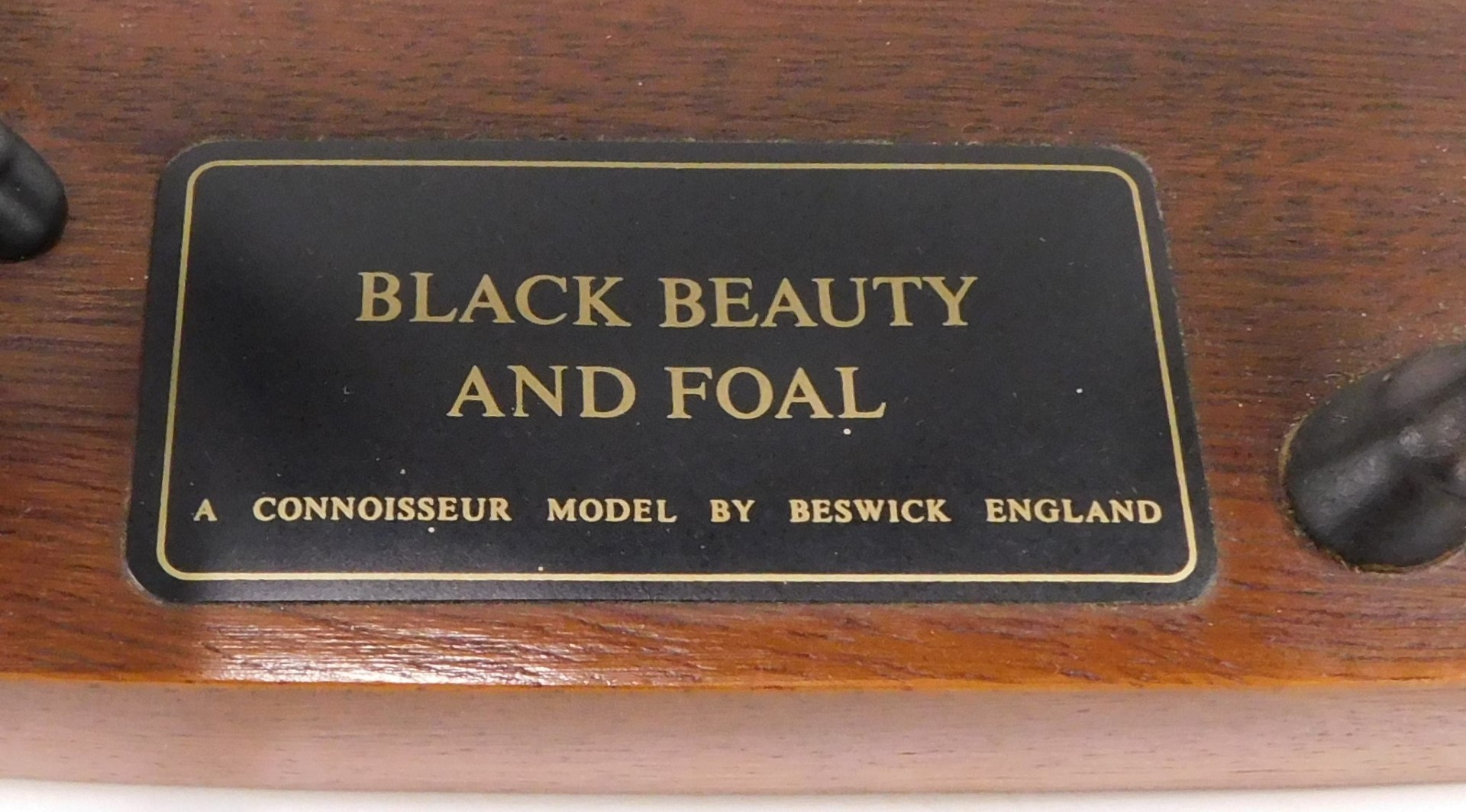 A Beswick Connoisseur model of Black Beauty and a foal, on a shaped base, 30cm wide. - Image 2 of 4