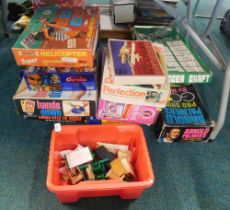 Various games, to include Constructo helicopter, Hands Down, Cluedo, Soccer Craft, Hobby Time, So Re