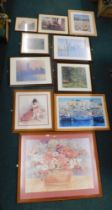 Pictures and prints, comprising after Monet, after Pedoto, Venetian scenes, after Francis Boxall, Ve