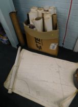 Various posters, land maps, etc. (1 box and loose)