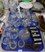 Glassware, comprising fish bowls, hunting flasks, martini glass wine glasses, shot glasses, etc. (2