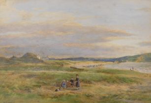 Samuel William Oscroft (1834-1924). A lonely shore mouth of the Conway, watercolour, signed and titl