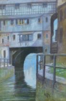 A L Townsend (20thC). Witham under High Bridge Lincoln, watercolour, signed, 22cm x 14cm.