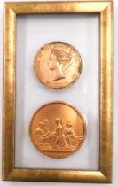 Victorian Art Medallions. Award to Edwin Buckman local prize for success in Art Award by the Departm