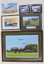 Framed photographic coloured print. Lancaster - Just Jane, 50cm x 73cm and five others (6).