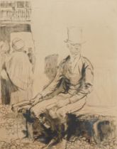 Edward Frank Gillett (1874-1927). Next Pair Out, artist signed etching, 9/75, 24cm x 18cm. Label ver