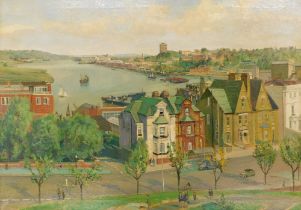 Alfred J. Peachey (20thC). River Medway, oil on canvas, signed, dated (19)74 and titled verso, 70cm