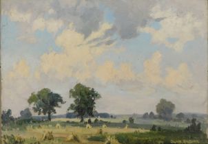 Clive Richard Brown (1901-1991). Near Waltham, oil on board, signed and titled verso, 24.5cm x 35cm