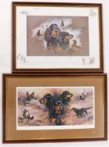 Mick Cawston (1959-2006). Hunting study, artist signed limited edition coloured print, 75/850, 45cm