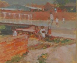 Peter Brannan (1926-1994). Horncastle, oil, signed and dated (19)86, 16.5cm x 19.5cm.