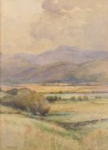 Frank B. Jowett (c.1890-c.1940). Extensive landscape, watercolour, signed, 35.5cm x 26cm.