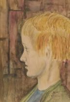 Maurice R Sheppard (20thC). Angela, watercolour, signed, titled and dated July (19)63, 34cm x 24cm.