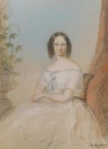 Henrietta Gubbins (19thC/20thC). Portrait of a lady, pastel drawing, signed, 33.5cm x 25cm.