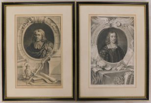 Two 18thC style prints. Thomas Sydenham MD, Thomas Willia MD, 37.5cm x 24cm.