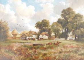 John Joseph Hughes (c.1827-1908/09). Farm at Shanklin Isle of Wight, oil on canvas, signed and title