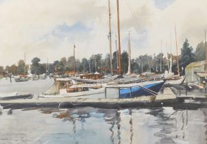 Charles Whitaker (20thC). On the Hamble, watercolour, signed and titled verso, 35cm x 50cm. Artist l