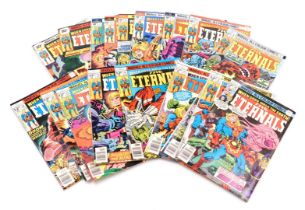 Marvel comics. Eighteen editions of The Eternals, issues 1-18 inclusive, (Bronze Age).