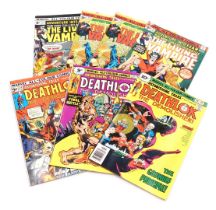 Marvel comics. Three editions of Deathlock The Demolisher, issues 34 ,35, 36. and Four editions of M