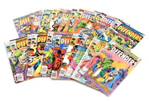 Marvel comics. Twenty three editions of The Defenders, issues 29, 33, 34, 36-54 inclusive and 89, (B