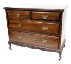 A Victorian mahogany chest, by Palfree Limited, Furniture Makers and Upholsterers Nottingham, of two