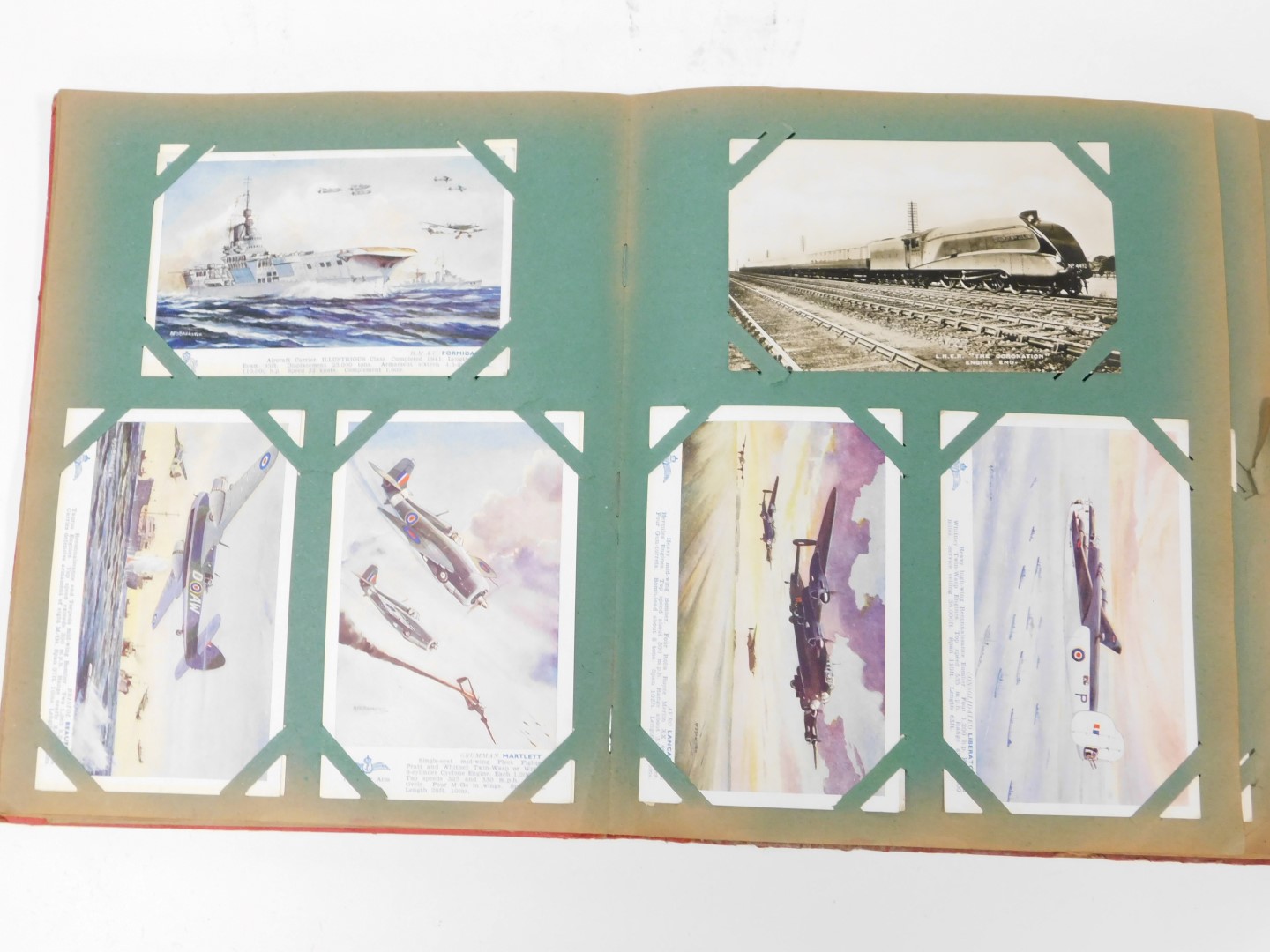 Deltiology, three albums of postcards, containing RAF, Naval and maritime steam locomotives, topogra - Image 6 of 7