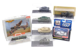 A Corgi diecast James Bond 007 Thunderball, Aston Martin DB5, TY95301, five models of WWII and later