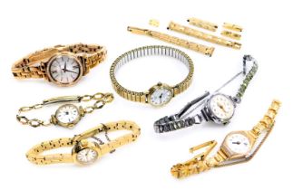 A Bentima lady's stainless steel cased wristwatch, Michael Kors watch, lady's Oris wristwatch and ot